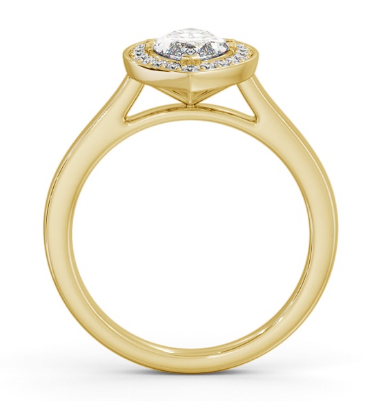 Marquise Diamond with A Channel Set Halo Ring 18K Yellow Gold ENMA37_YG_THUMB1 