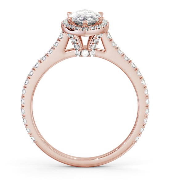 Halo Marquise Ring with Diamond Set Supports 9K Rose Gold ENMA38_RG_THUMB1 