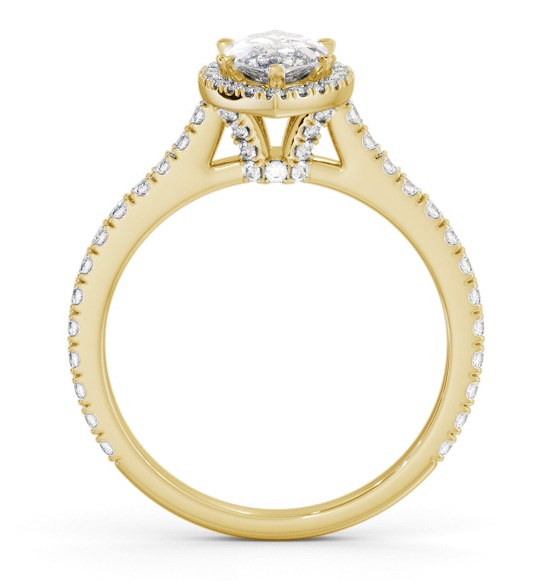 Halo Marquise Ring with Diamond Set Supports 9K Yellow Gold ENMA38_YG_THUMB1 