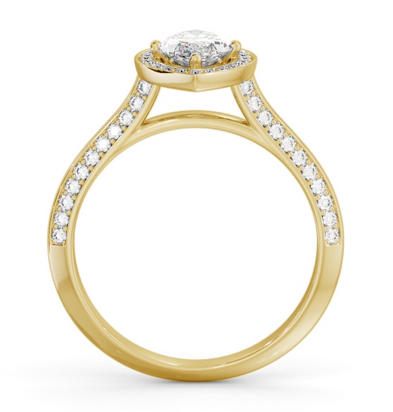 Halo Marquise Diamond with Knife Edge Band Ring 18K Yellow Gold ENMA39_YG_THUMB1 