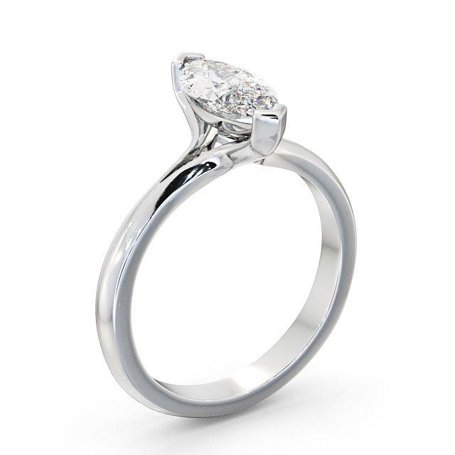 Marquise Diamond Engagement Ring Palladium Solitaire - Arianah ENMA3_WG_HAND