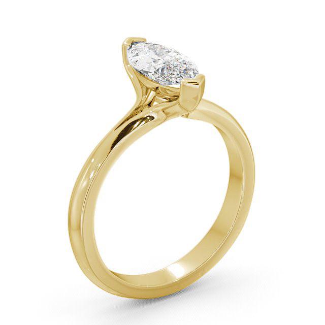 Marquise Diamond Engagement Ring 18K Yellow Gold Solitaire - Arianah ENMA3_YG_HAND