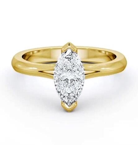 Marquise Diamond 2 Prong Engagement Ring 18K Yellow Gold Solitaire ENMA3_YG_THUMB1