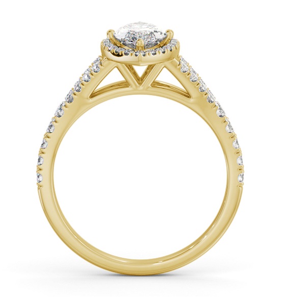 Halo Marquise Diamond Split Band Engagement Ring 18K Yellow Gold ENMA40_YG_THUMB1 