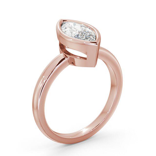 Marquise Diamond Engagement Ring 18K Rose Gold Solitaire - Clarissa ENMA4_RG_HAND