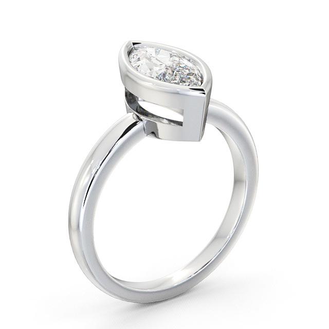 Marquise Diamond Engagement Ring Palladium Solitaire - Clarissa ENMA4_WG_HAND
