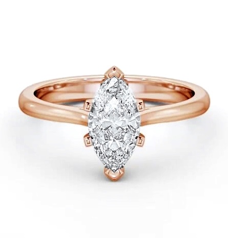 Marquise Diamond 6 Prong Engagement Ring 18K Rose Gold Solitaire ENMA5_RG_THUMB1