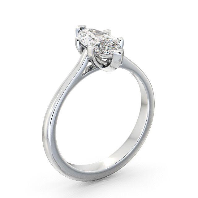 Marquise Diamond Engagement Ring Platinum Solitaire - Elvia ENMA5_WG_HAND
