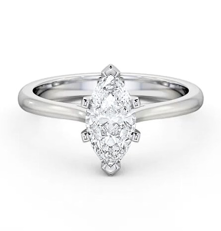 Marquise Diamond 6 Prong Engagement Ring 18K White Gold Solitaire ENMA5_WG_THUMB2 