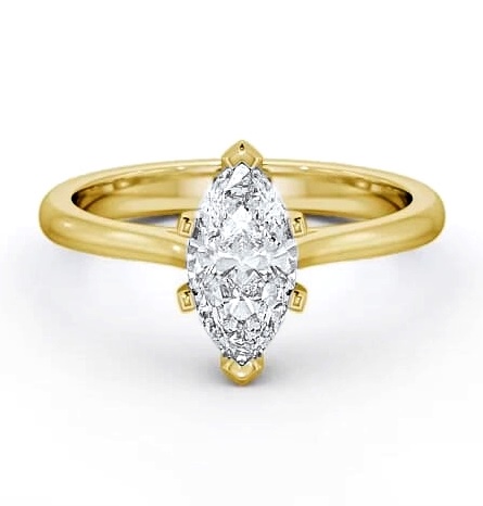 Marquise Diamond 6 Prong Engagement Ring 9K Yellow Gold Solitaire ENMA5_YG_THUMB1