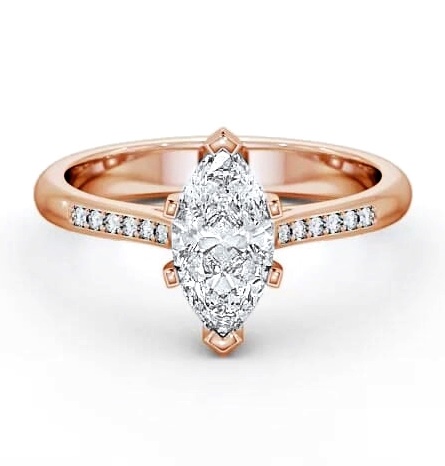 Marquise Diamond Classic 6 Prong Ring 18K Rose Gold Solitaire ENMA5S_RG_THUMB1