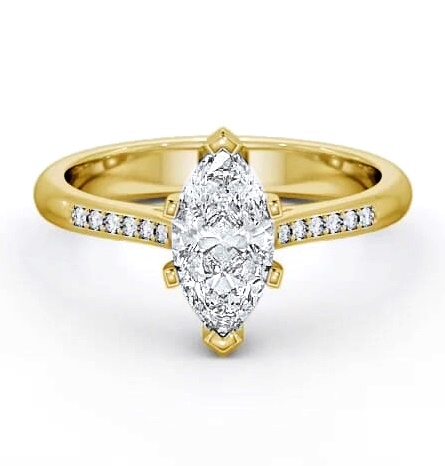 Marquise Diamond Classic 6 Prong Ring 9K Yellow Gold Solitaire ENMA5S_YG_THUMB1