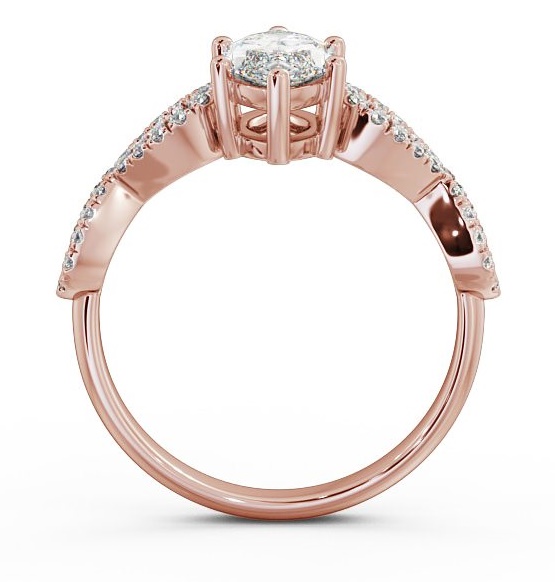 Marquise Diamond Infinity Style Band Ring 9K Rose Gold Solitaire ENMA6_RG_THUMB1 