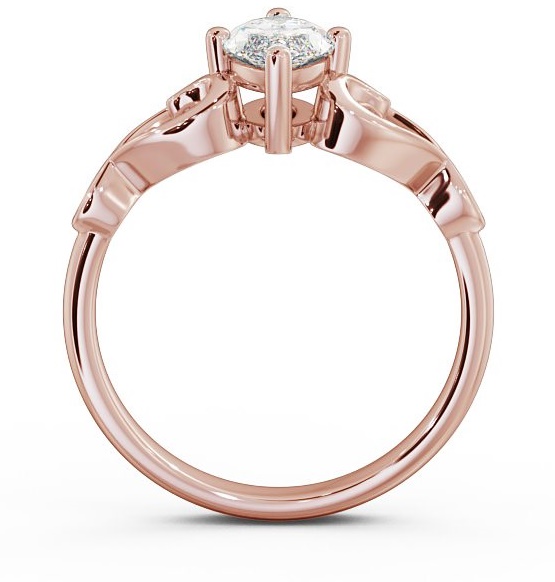 Marquise Diamond with Heart Band Engagement Ring 18K Rose Gold Solitaire ENMA7_RG_THUMB1