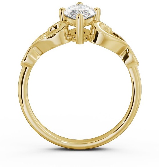 Marquise Diamond with Heart Band Engagement Ring 18K Yellow Gold Solitaire ENMA7_YG_THUMB1
