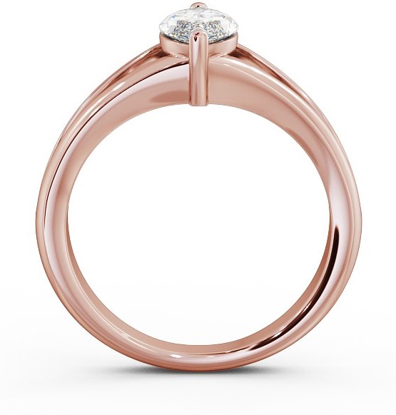 Marquise Diamond Split Band Engagement Ring 18K Rose Gold Solitaire ENMA8_RG_THUMB1 