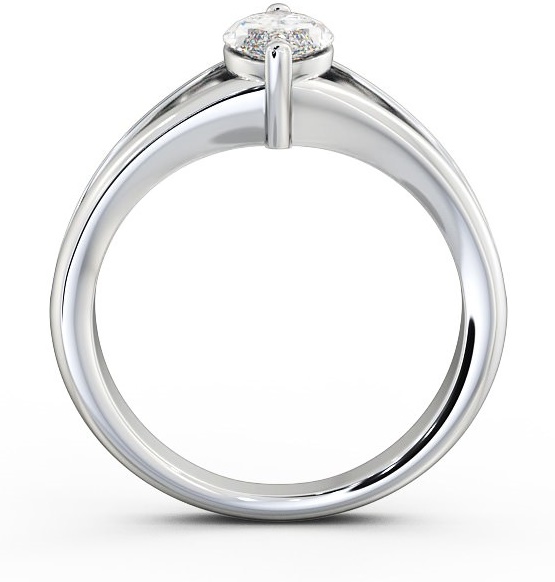 Marquise Diamond Split Band Engagement Ring 18K White Gold Solitaire ENMA8_WG_THUMB1 