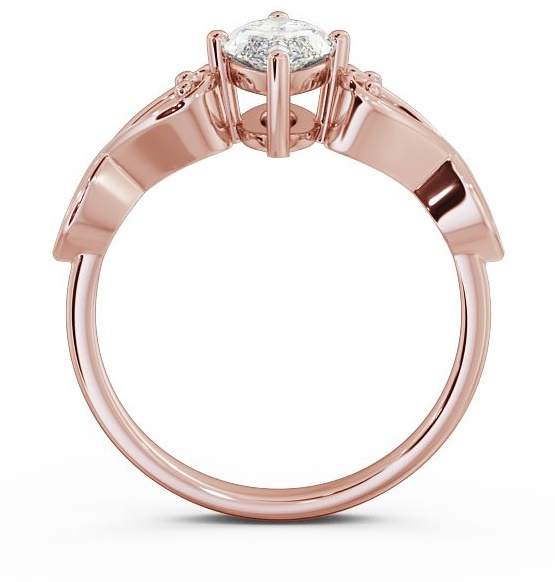 Marquise Diamond with Heart Band Engagement Ring 18K Rose Gold Solitaire ENMA9_RG_THUMB1