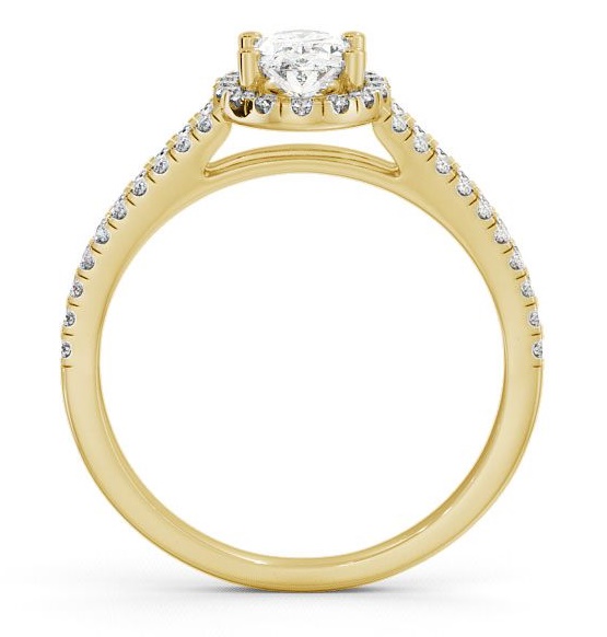 Halo Oval Diamond Split Band Engagement Ring 18K Yellow Gold ENOV10_YG_THUMB1 