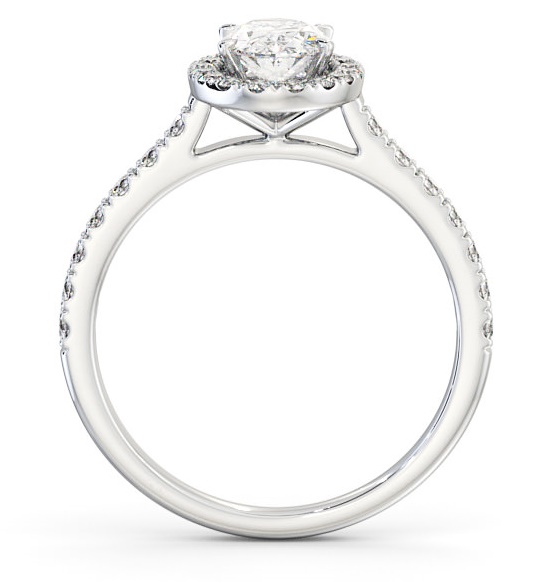 Halo Oval Diamond Classic Engagement Ring 18K White Gold ENOV13_WG_THUMB1 