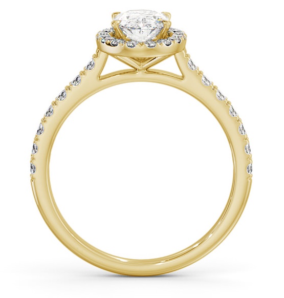 Halo Oval Diamond Classic Engagement Ring 18K Yellow Gold ENOV13_YG_THUMB1 