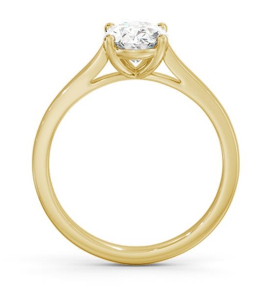 Oval Diamond Classic Style Engagement Ring 18K Yellow Gold Solitaire ENOV1_YG_THUMB1 
