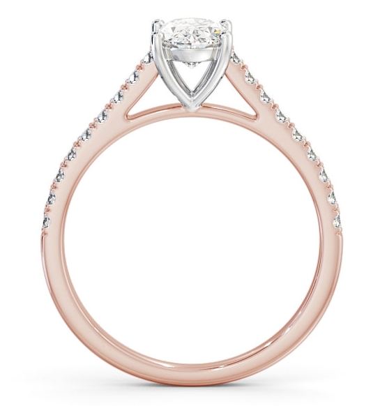 Oval Diamond 4 Prong Engagement Ring 18K Rose and White Gold Solitaire ENOV20_RWG_THUMB1 