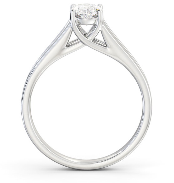 Oval Diamond Split Band Engagement Ring Palladium Solitaire ENOV21_WG_THUMB1