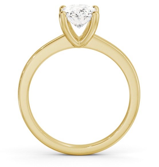 Oval Diamond Classic 4 Prong Engagement Ring 18K Yellow Gold Solitaire ENOV22_YG_THUMB1 