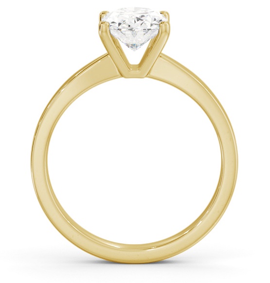 Oval Diamond Classic 4 Prong Engagement Ring 18K Yellow Gold Solitaire ENOV23_YG_THUMB1 