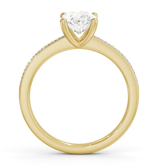 Oval Diamond 4 Prong Engagement Ring 18K Yellow Gold Solitaire ENOV23S_YG_THUMB1 