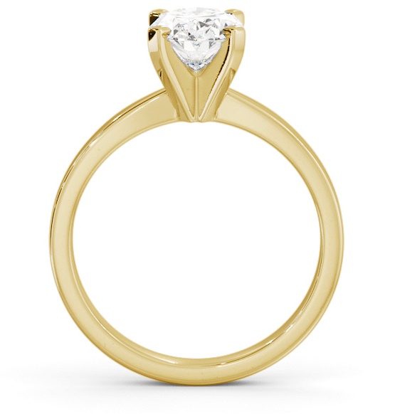 Oval Diamond Square Prongs Engagement Ring 18K Yellow Gold Solitaire ENOV24_YG_THUMB1 