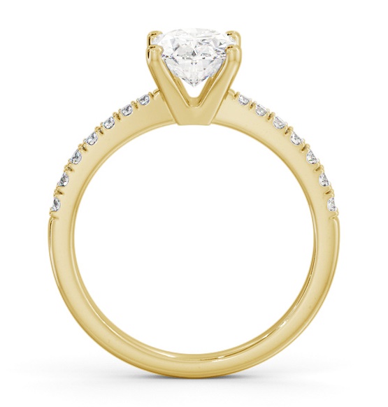 Oval Diamond 4 Prong Engagement Ring 18K Yellow Gold Solitaire ENOV24S_YG_THUMB1 