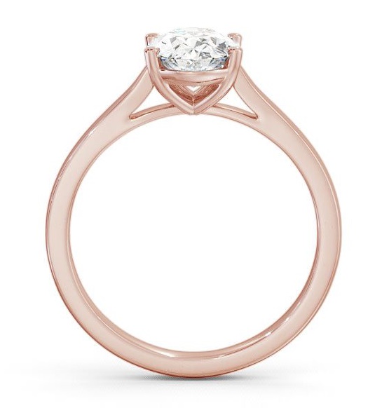 Oval Diamond 4 Prong Engagement Ring 18K Rose Gold Solitaire ENOV2_RG_THUMB1 