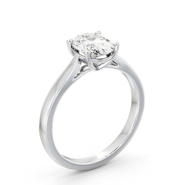 Oval Diamond Engagement Ring Palladium Solitaire - Alana ENOV2_WG_HAND