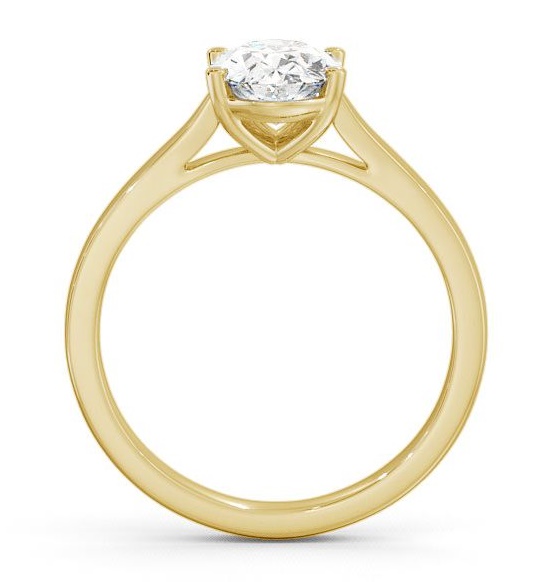 Oval Diamond 4 Prong Engagement Ring 18K Yellow Gold Solitaire ENOV2_YG_THUMB1 