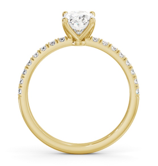 Oval Diamond 4 Prong Engagement Ring 18K Yellow Gold Solitaire ENOV30S_YG_THUMB1 
