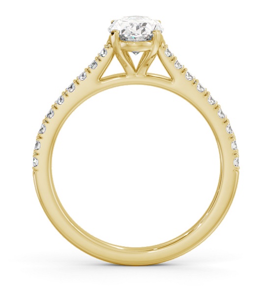 Oval Diamond 4 Prong Engagement Ring 18K Yellow Gold Solitaire ENOV33S_YG_THUMB1 