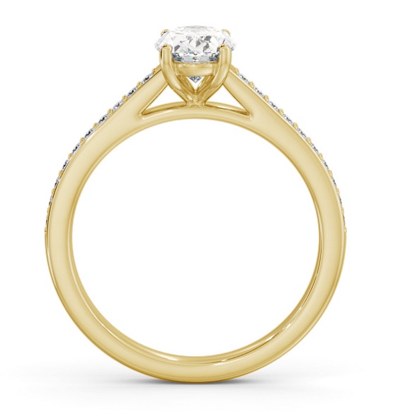 Oval Diamond 4 Prong Engagement Ring 18K Yellow Gold Solitaire ENOV34S_YG_THUMB1 