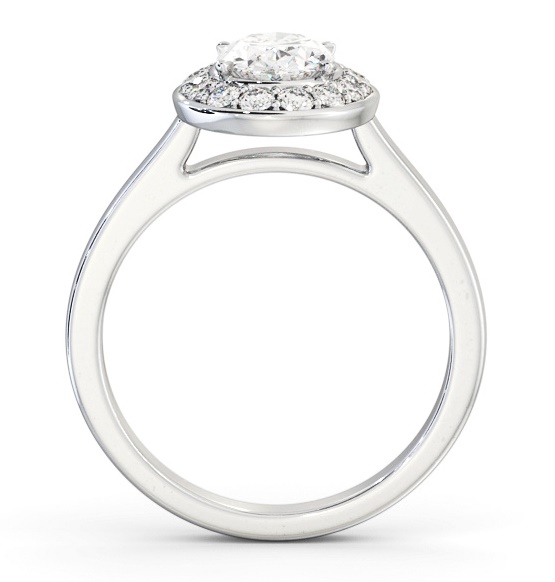 Halo Oval Diamond Engagement Ring 18K White Gold ENOV36_WG_THUMB1 