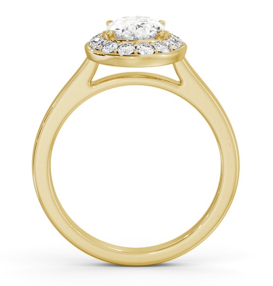 Halo Oval Diamond Engagement Ring 9K Yellow Gold ENOV36_YG_THUMB1 