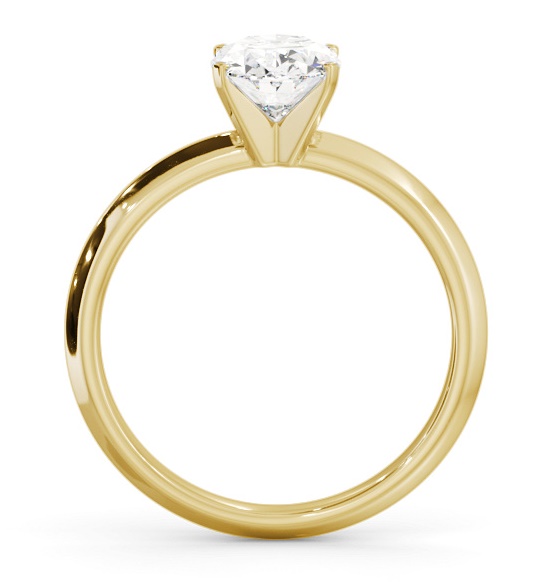 Oval Diamond Knife Edge Band Engagement Ring 18K Yellow Gold Solitaire ENOV37_YG_THUMB1 