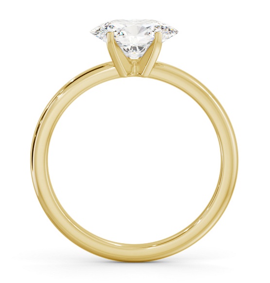 Oval Diamond East To West Style Ring 18K Yellow Gold Solitaire ENOV38_YG_THUMB1 