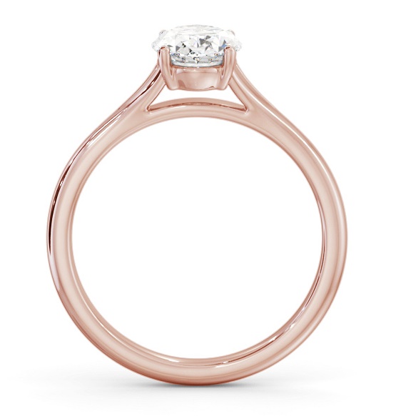 Oval Diamond Floating Head Design Ring 18K Rose Gold Solitaire ENOV39_RG_THUMB1 