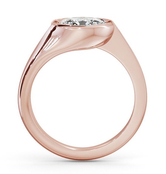 Oval Diamond Sweeping Tension Set Engagement Ring 9K Rose Gold Solitaire ENOV3_RG_THUMB1