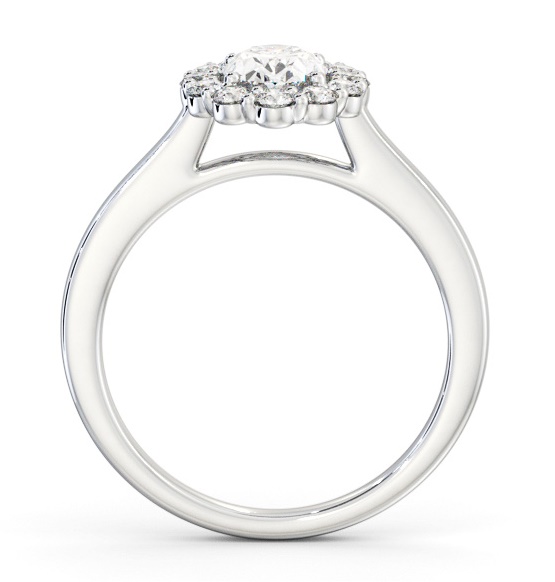 Halo Oval Diamond Elegant Style Engagement Ring Palladium ENOV45_WG_THUMB1 