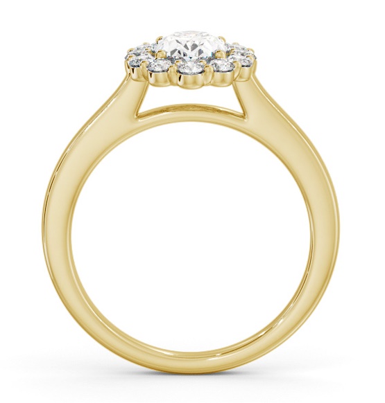 Halo Oval Diamond Elegant Style Engagement Ring 18K Yellow Gold ENOV45_YG_THUMB1 