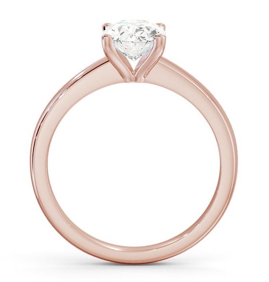 Oval Diamond 4 Prong Engagement Ring 9K Rose Gold Solitaire ENOV6_RG_THUMB1