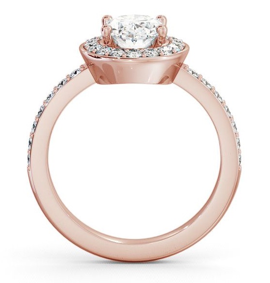 Halo Oval Diamond Engagement Ring 18K Rose Gold ENOV8_RG_THUMB1 