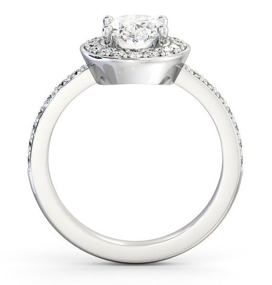 Halo Oval Diamond Engagement Ring Palladium ENOV8_WG_THUMB1